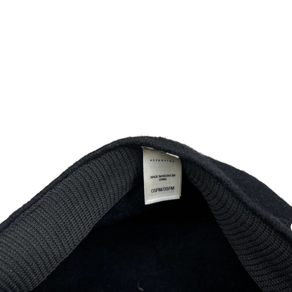 Black Wool Blend Bling‎ Cadet Hat Cap Women Elastic Trim Grommet Detailing OSFM - Picture 6 of 6